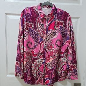 Paisley Pink and Purple Men's Shirt
